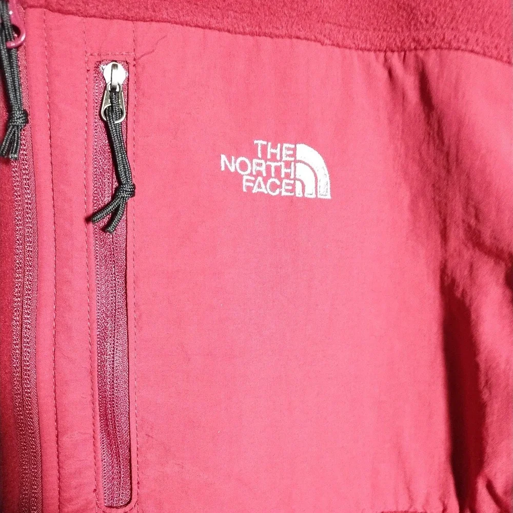 The North Face 1/4 Zip Fleece Pullover Maroon Zippered Chest‎ Pocket Men's Xlg